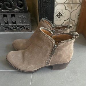 Lucky Brand Tan Suede Ankle Boots
